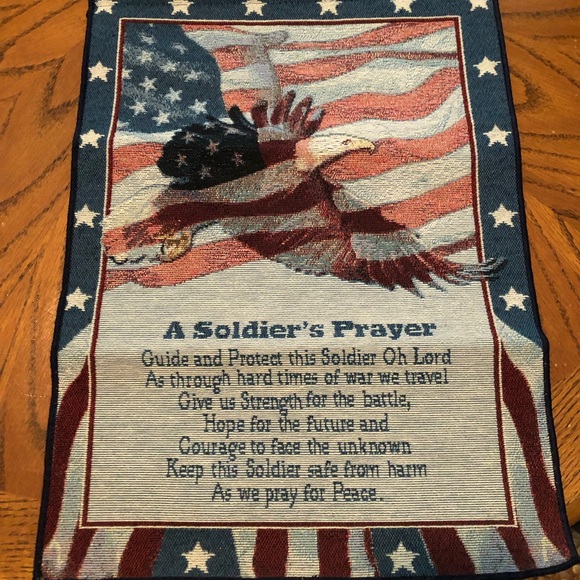 Fabric Hanging A Soldiers Prayer 🇺🇸 - Picture 1 of 5